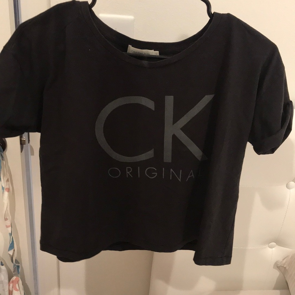 Calvin Klein Jeans black cropped T-shirt